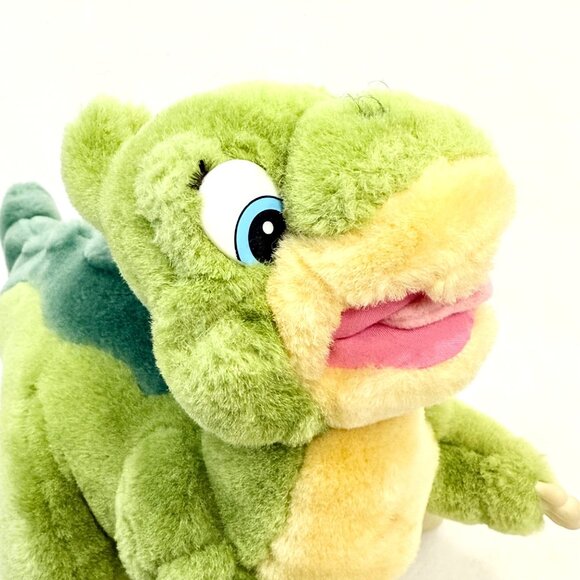 Land Before Time DUCKY Plush Green Stuffed Dinosaur ~ Vintage 1988 Amblin - Picture 6 of 11
